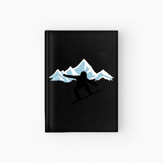 Snowboarding and Mountains Hardcover Journal