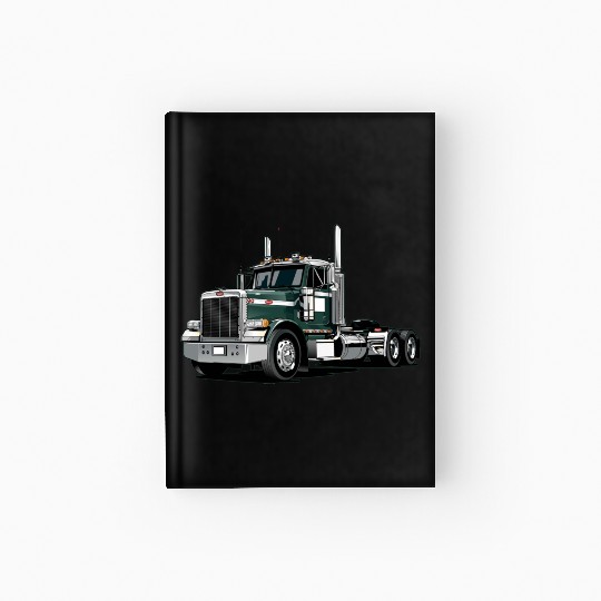 Green Semi Truck Hardcover Journal