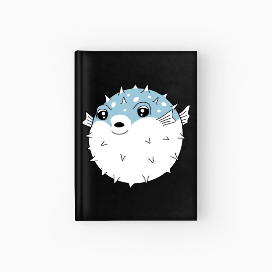 Puffer fish funny Hardcover Journal