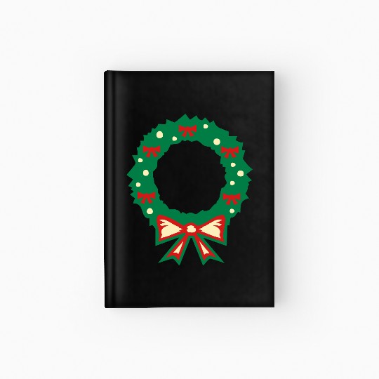 christmas wreath Hardcover Journal