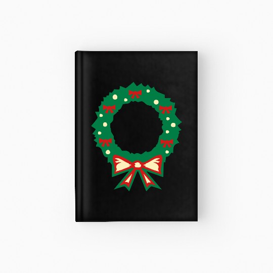 christmas wreath Hardcover Journal