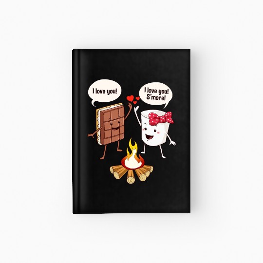 Cute Kids Camping Gift Print I Love You S'more Hardcover Journal