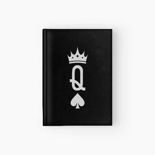 The queen of spades novelty poker player gift Hardcover Journal
