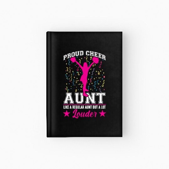 Cheerleading Aunt Family Support Girl Cheerleader Hardcover Journal