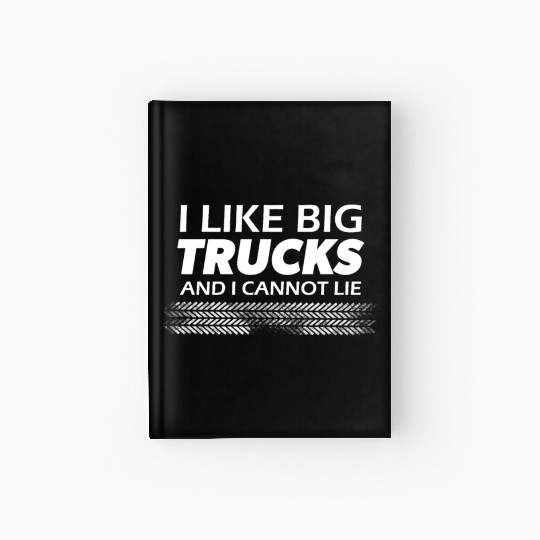 I like big monster trucks l Tire tracks Hardcover Journal