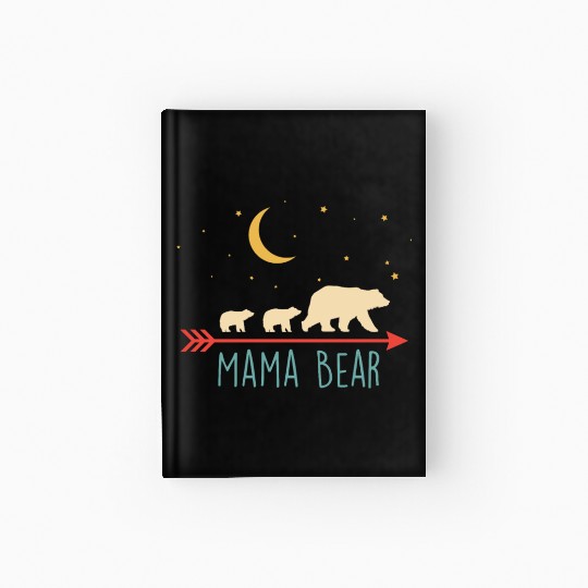 Mama Bear with 2 Cubs Retro Mother's Day Hardcover Journal