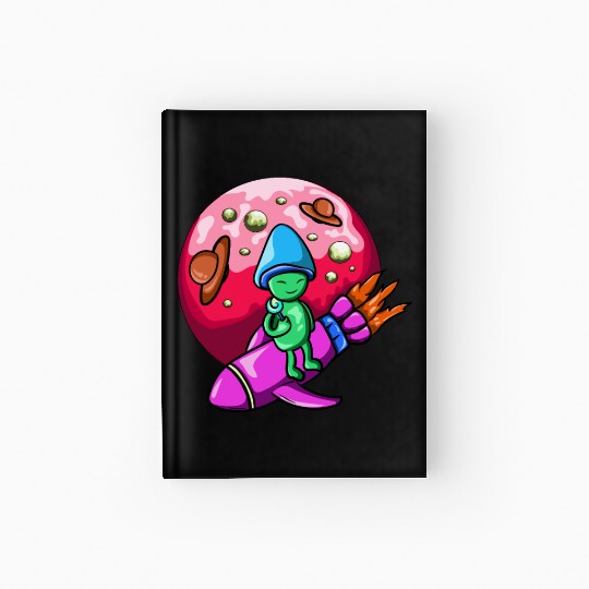 mushroom alien Hardcover Journal