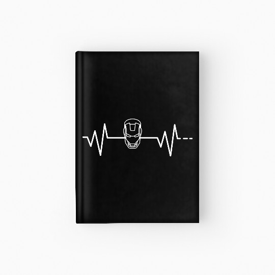 Heartbeat Ironman Iron Man Mask Suit Tony Stark Hardcover Journal