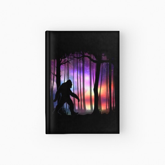 Bigfoot Northern Lights - Space Galaxy Aurora Hardcover Journal