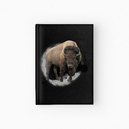 Bison Buffalo Cattle Design Illustration Gift Hardcover Journal