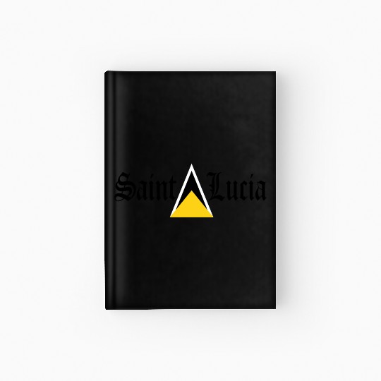 Saint Lucia Flag Blackletter St Lucia Caribbean Hardcover Journal