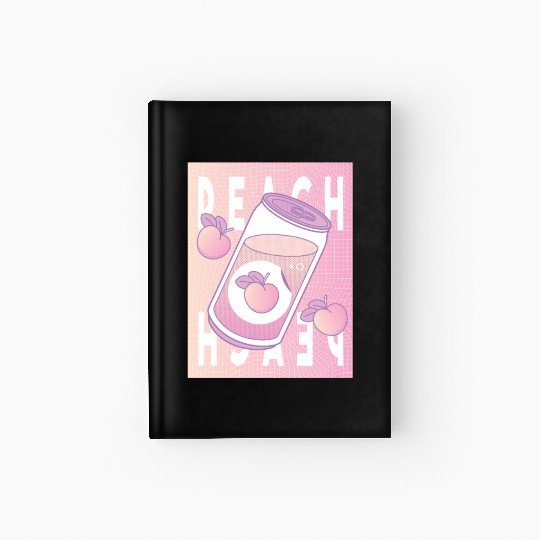 Peach Drink Aesthetic Vaporwave Japan Hardcover Journal