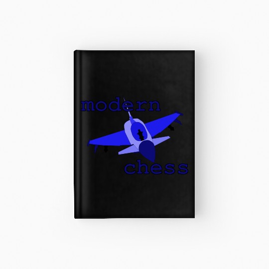 modern chess in royal blue Hardcover Journal