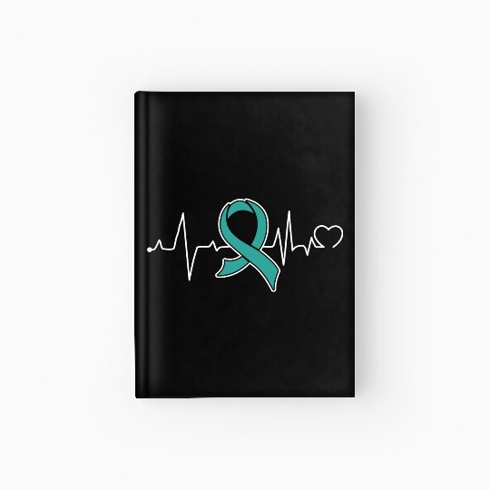 Heart beat- Ovarian Cancer Awareness Hardcover Journal