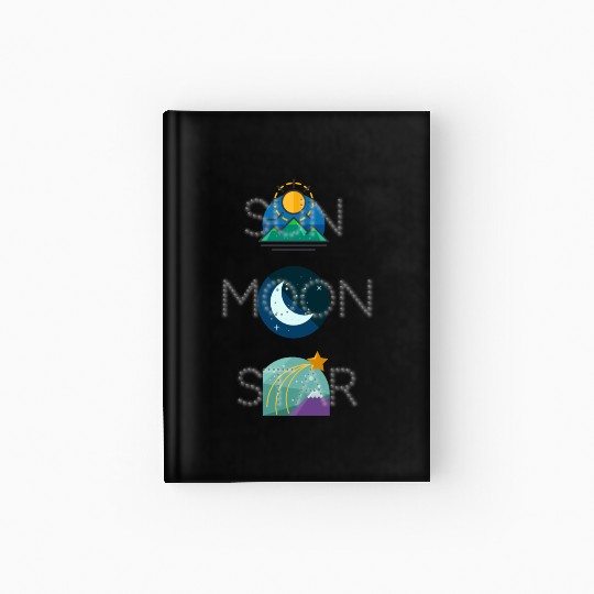 sun moon and star Hardcover Journal