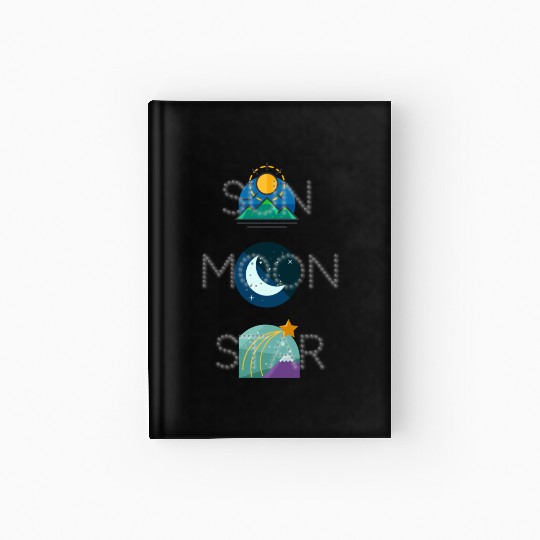 sun moon and star Hardcover Journal