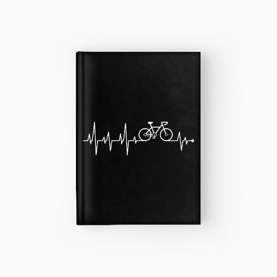 Heart Beat Bicycle Hardcover Journal