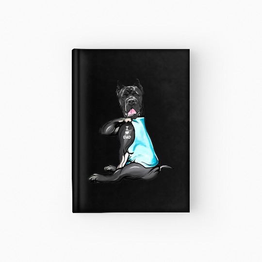 Cane Corso Tattoos I Love Dad Sitting Gift Father Hardcover Journal