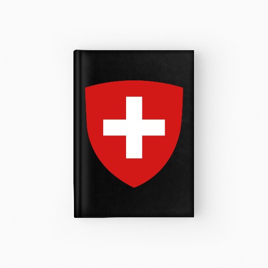 Swiss Switzerland Flag Swiss Cross Alps Hardcover Journal