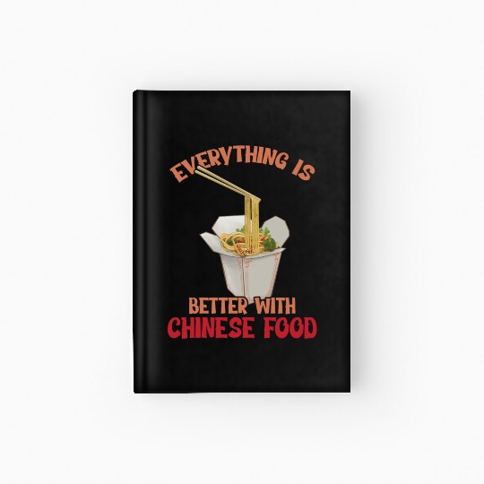Chinese Food Expert Asian eating Noodles Foodie Hardcover Journal