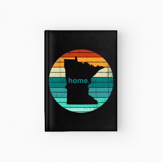 Unique Vintage Retro Style Home State Minnesota - Hardcover Journal