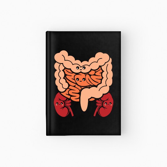 Cute Human Anatomy Body Parts Organs Gift Hardcover Journal