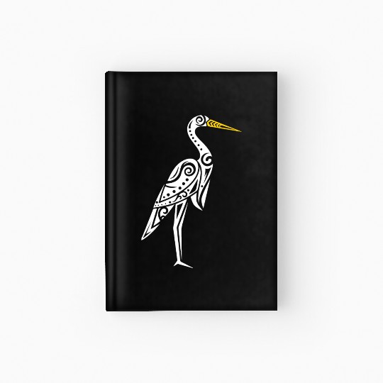 Maori Kotuku White Heron Polynesian T Tattoo Hardcover Journal