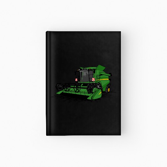 combine harvesters - farmer - agriculture - farm Hardcover Journal