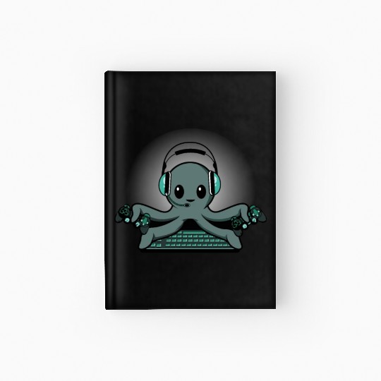 Octopus Gaming Keyboard Gamer Or Nerd Gift Hardcover Journal