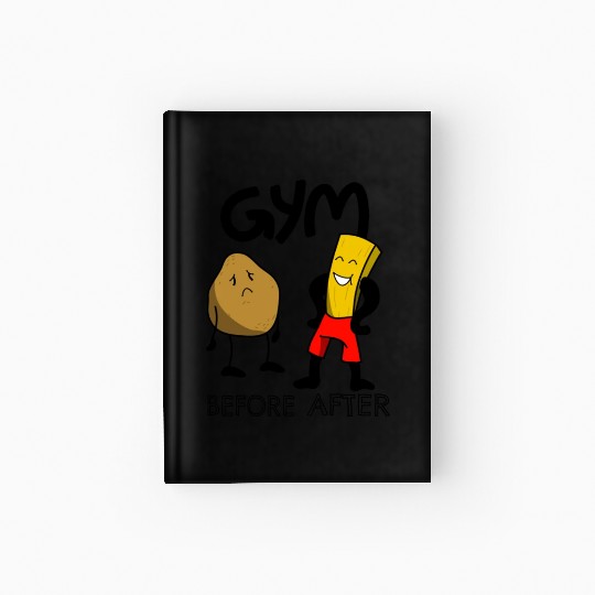 Funny Gym Potatoes Fitness Fun Hardcover Journal