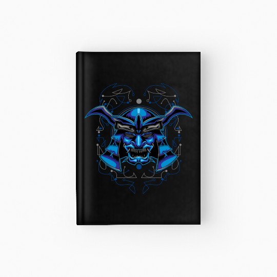 samurai head shinigami mask Hardcover Journal