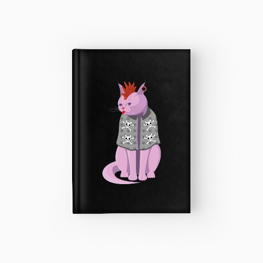 Punk Rock Cat Hardcover Journal