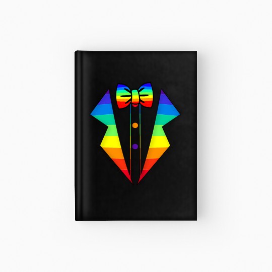 LQBTQ RAINBOW FLAG PRIDE WEDDING TUXEDO FUNNY Hardcover Journal