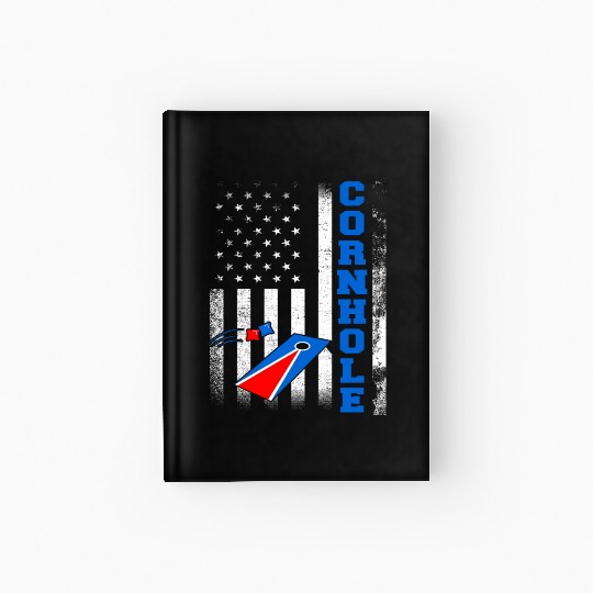 Cornhole Flag US American USA Player Game Bags Hardcover Journal