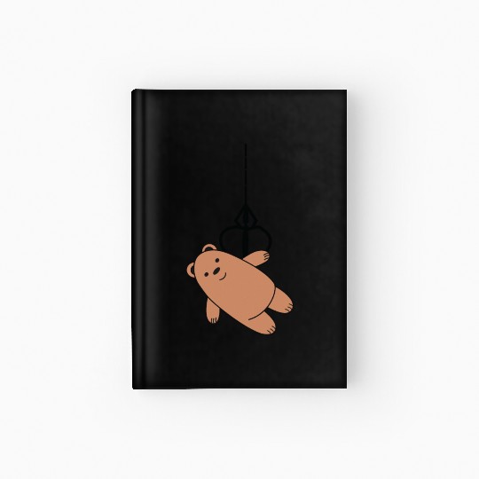 Teddy bear claw machine Hardcover Journal