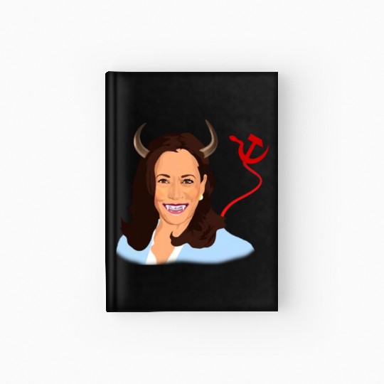 Trump kamala harris monster communist Hardcover Journal