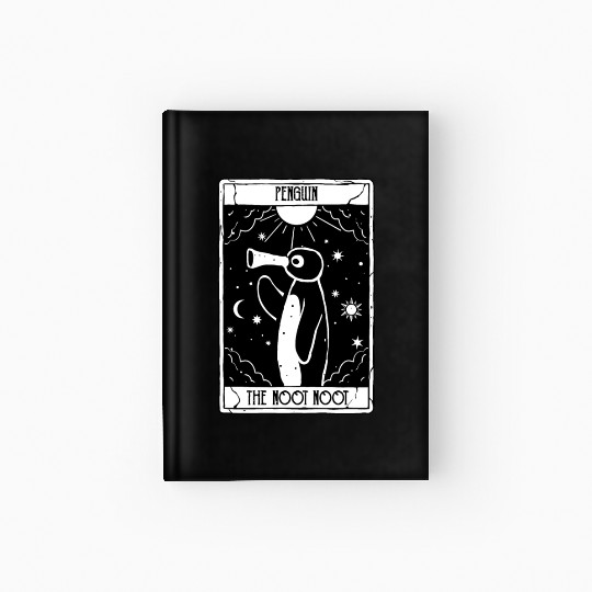 noot noot tarot card rainbow vintage distressed Hardcover Journal