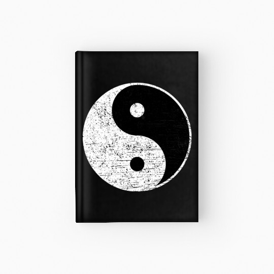 Yin Yang Retro Vintage Harmony Taoism Yoga Gift Hardcover Journal