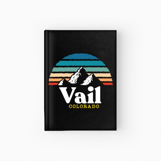 Vail Colorado Usa Ski Resort 1980S Retro Gift Hardcover Journal