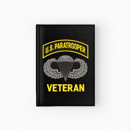 Us Paratrooper Airborne Division Army Veteran Hardcover Journal