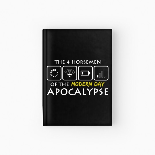Nerd Horsemen Modern Apocalypse I Computer WIFI Hardcover Journal