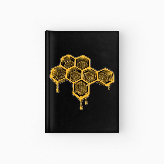 Bee and Honey Nature Lover - Honeycomb Beekeeper Hardcover Journal