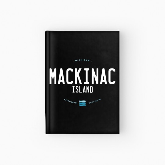 Mackinac Island Michigan Beach Waves Hardcover Journal