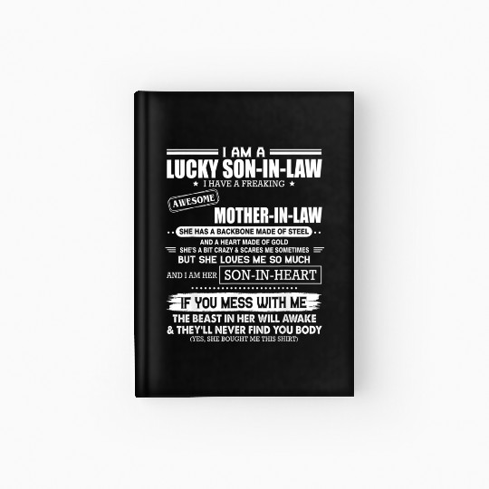 Lucky son in law i have a awesome mother in law Hardcover Journal
