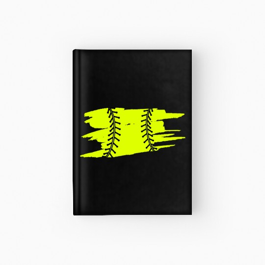 Softball Catcher Baseball Pitcher Bat Ball Player Hardcover Journal