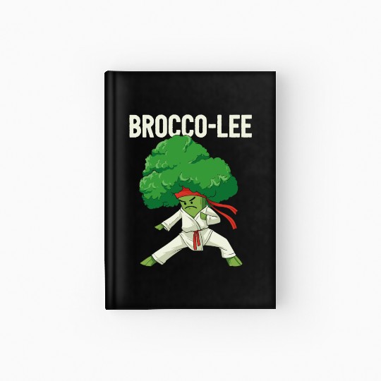Brocco Lee Broccoli Karate Vegan Vegetarian MMA Hardcover Journal