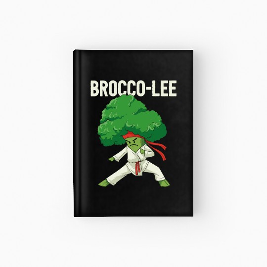 Brocco Lee Broccoli Karate Vegan Vegetarian MMA Hardcover Journal