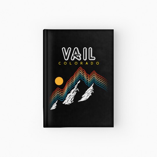 Vail Colorado Usa Ski Resort 1980S Retro Hardcover Journal