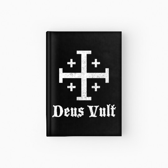 Deus Vult Crusader Shield Cross Hardcover Journal