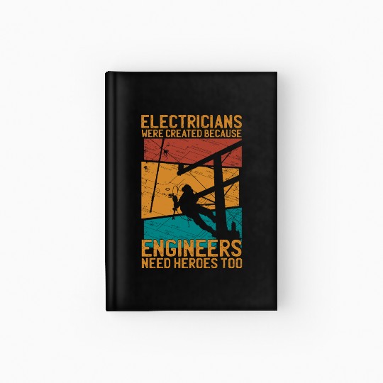 Vintage Lineman Electrician Funny Quotes Hardcover Journal